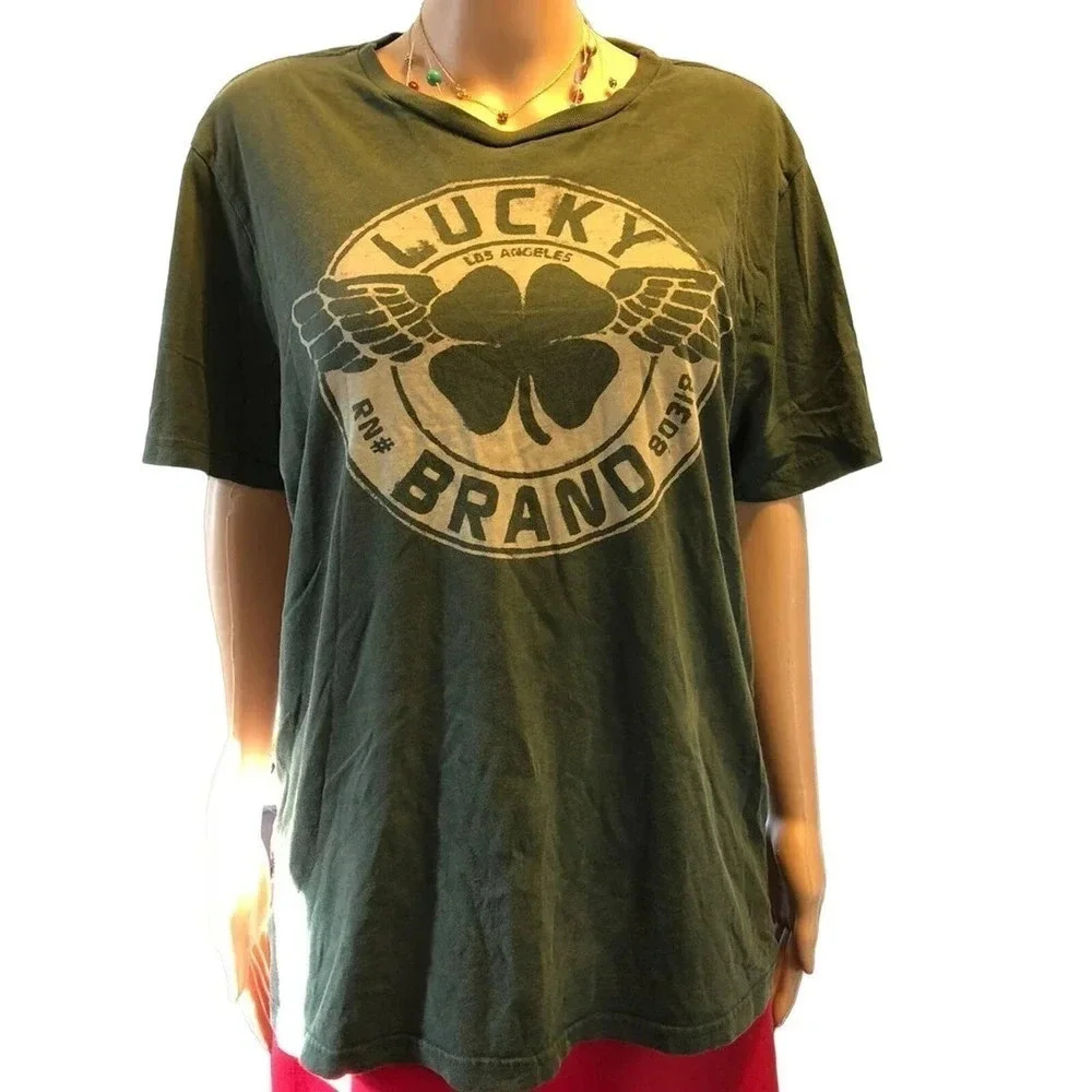Lucky Brand Unisex Adult Casual T Shirt Size M